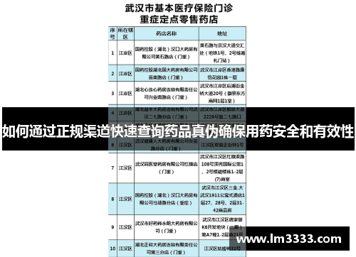 如何通过正规渠道快速查询药品真伪确保用药安全和有效性